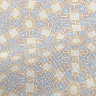 Mosaic Style Geometric Pattern Performance Linen
