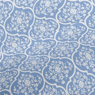 Blue And White Porcelain-like  Performance Linen