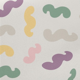 Colorful Irregular Curved Shap Twill