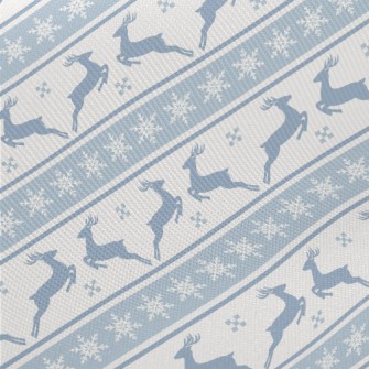 Silhouette Elk With Snowflakes Twill