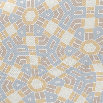 Mosaic Style Geometric Pattern Twill