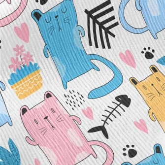 Striped Cats Standard Corduroy