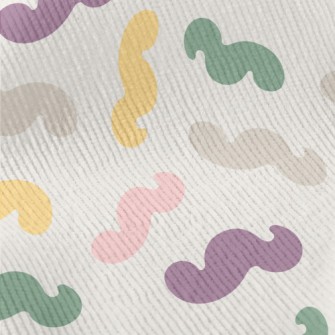 Colorful Irregular Curved Shap Standard Corduroy