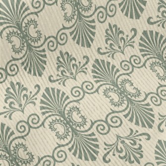 Beautiful Blue Floral Satin Standard Corduroy