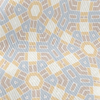 Mosaic Style Geometric Pattern Standard Corduroy