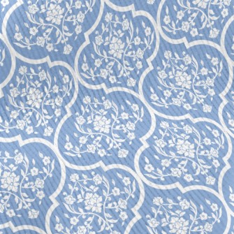 Blue And White Porcelain-like  Standard Corduroy