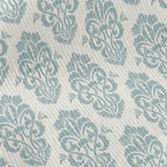Mottled Blue Satin Standard Corduroy