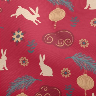 New Year&#39;s Rabbit Pattern Dobby