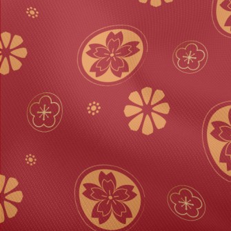 Golden Festive Flowers Dobby