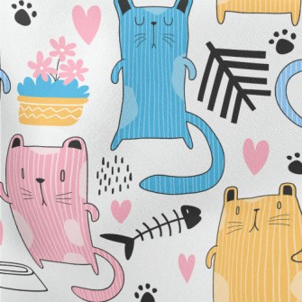 Striped Cats Stretch Ponte