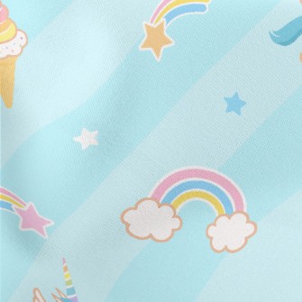 Unicorn And Ice Cream Flying I Stretch Ponte