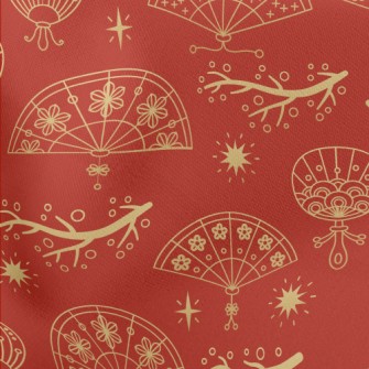 Chinese Oriental Traditional F Stretch Ponte