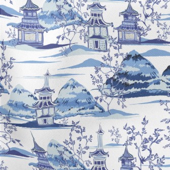 Beautiful Vintage Ink Painting Stretch Ponte