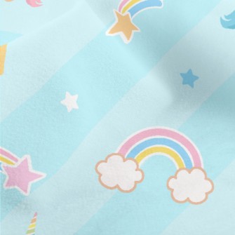 Unicorn And Ice Cream Flying I Micro Fleece