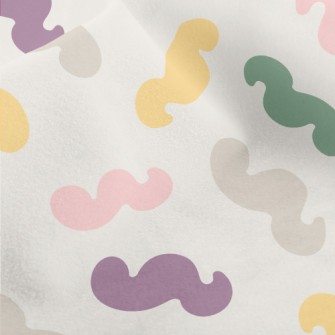 Colorful Irregular Curved Shap Micro Fleece