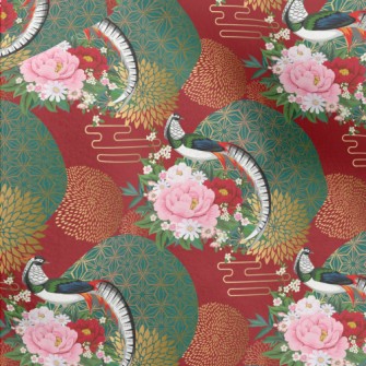 Chinese Style Gorgeous Pheasan Micro Fleece