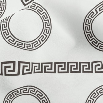 Greek Style Circular Geometric Micro Fleece