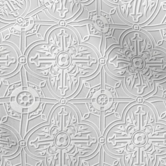 3D Paper Art Damask Micro Fleece