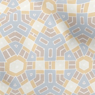 Mosaic Style Geometric Pattern Micro Fleece