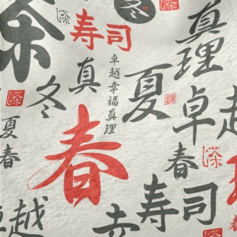 Chinese Characters With Callig Minky