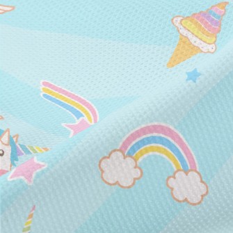 Unicorn And Ice Cream Flying I Piqué