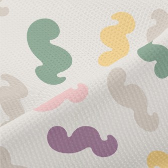 Colorful Irregular Curved Shap Piqué