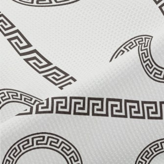Greek Style Circular Geometric Piqué