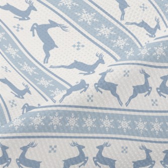 Silhouette Elk With Snowflakes Piqué