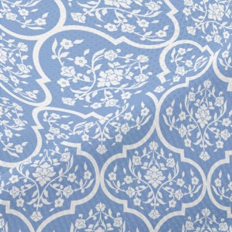 Blue And White Porcelain-like  Piqué