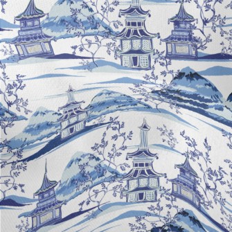 Beautiful Vintage Ink Painting Lightweight Performance Linen