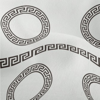 Greek Style Circular Geometric Lightweight Performance Linen