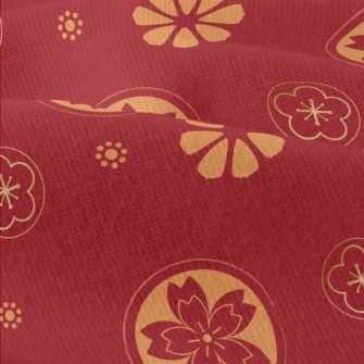 Golden Festive Flowers Modern Jersey