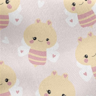 Cute Freckled Loving Bee Jersey Backed Fleece