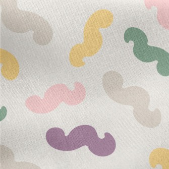 Colorful Irregular Curved Shap Jersey Backed Fleece