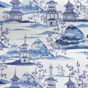 Beautiful Vintage Ink Painting Jersey Backed Fleece