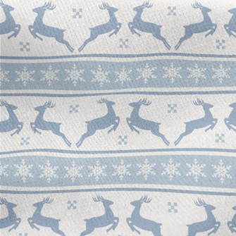 Silhouette Elk With Snowflakes Jersey Backed Fleece