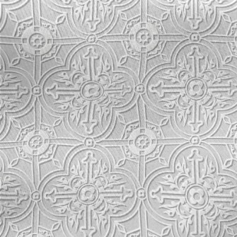 3D Paper Art Damask Jersey Backed Fleece