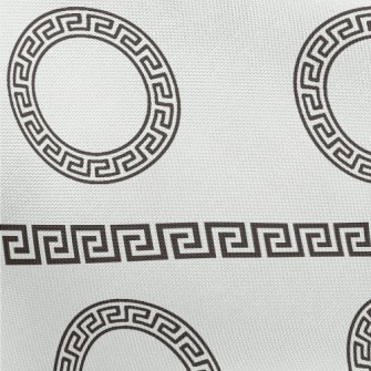 Greek Style Circular Geometric Pongee