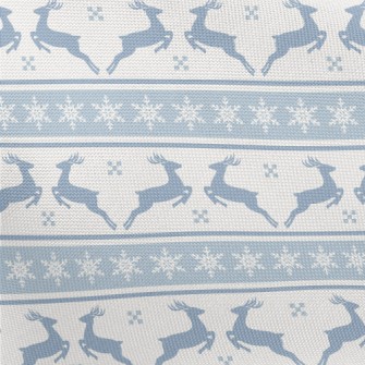 Silhouette Elk With Snowflakes Pongee