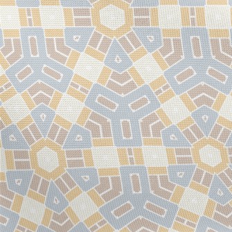 Mosaic Style Geometric Pattern Pongee