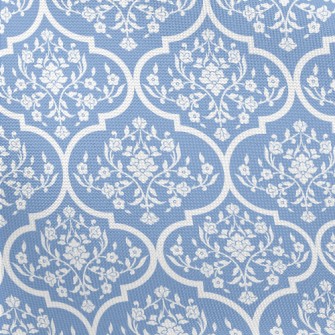 Blue And White Porcelain-like  Pongee