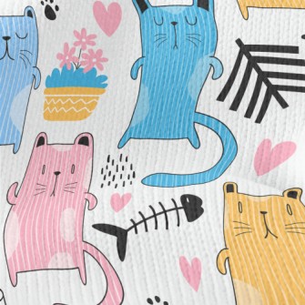 Striped Cats Stretch Jersey