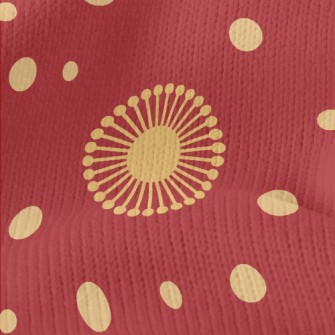 Hand Drawn Blooming Flowers Stretch Jersey