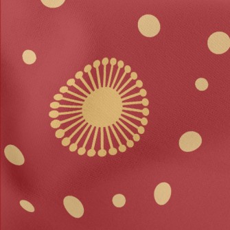 Hand Drawn Blooming Flowers Lightweight Cotton Poplin