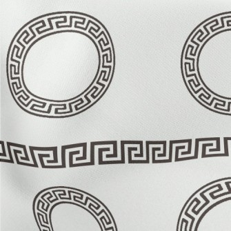 Greek Style Circular Geometric Lightweight Cotton Poplin