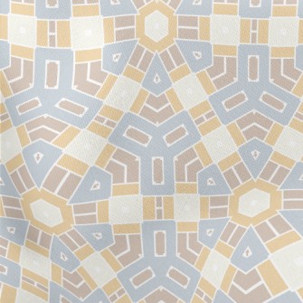 Mosaic Style Geometric Pattern Lightweight Cotton Poplin