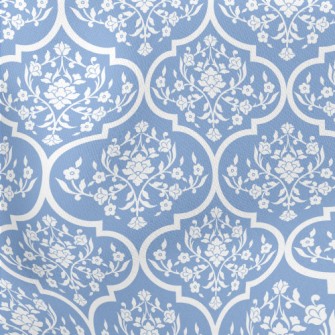 Blue And White Porcelain-like  Lightweight Cotton Poplin