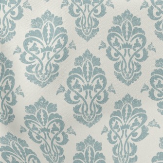 Mottled Blue Satin Lightweight Cotton Poplin