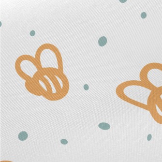 Simple Lines Of Bees Midweight Cotton Poplin