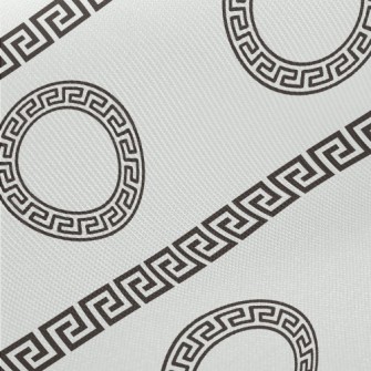Greek Style Circular Geometric Midweight Cotton Poplin